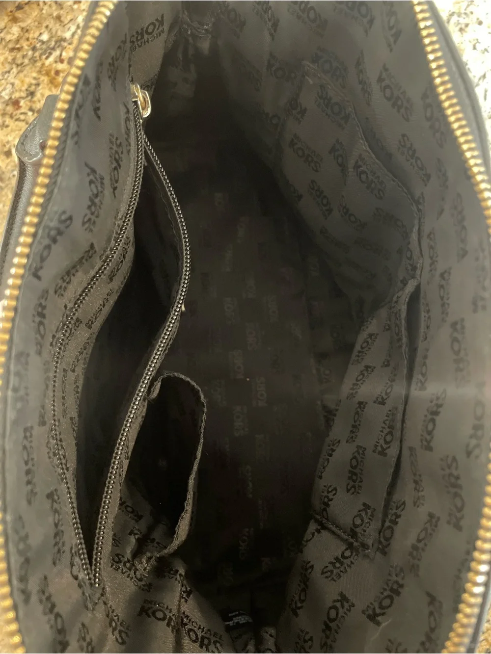 Michael Kors Cindy Medium Saffiano Leather Dome Satchel Black with Gold Hardware